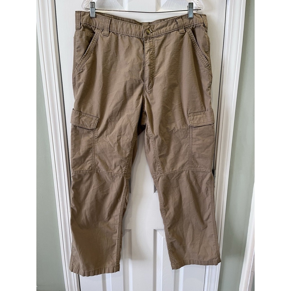 Carhartt Force Ripstop Cargo Pants Mens Sz 38x30 Relaxed Fit Work Khaki BN4200-M